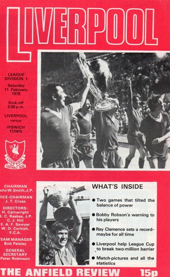 Match programme (Postponed match)